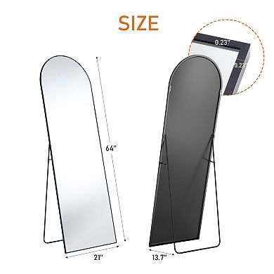 Full-Length Floor, Wall Mirror with Thin Aluminum Frame