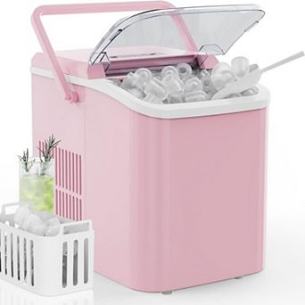 Portable Countertop Ice Maker, 26lb/24H, 9 Cubes in 6 Mins, Self-Cleaning