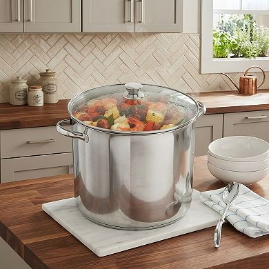 Stainless Steel Stock Pot with Glass Lid