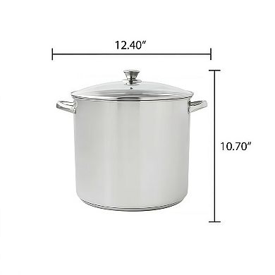 Stainless Steel Stock Pot with Glass Lid