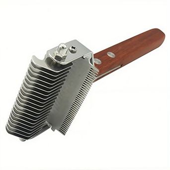 Double-Sided Pet Grooming Brush with Dematting Comb and Slicker