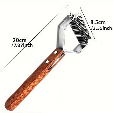 Double-Sided Pet Grooming Brush with Dematting Comb and Slicker