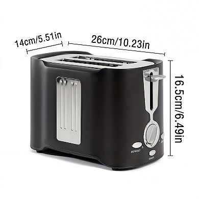 Quick-Heating Toaster with Wide Slots and Crumb Tray