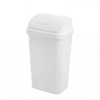 Swing Top Kitchen Trash Can with Locking Lid, Textured Plastic