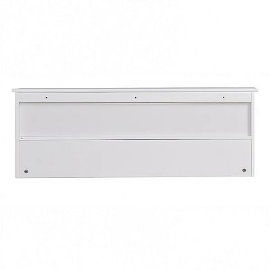 Wall Mounted Entryway Coat Rack with Shelf and 4 Dual Hooks