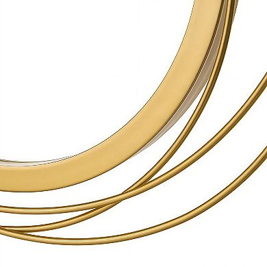Modern Round Metal Wall Art Mirror Decor for Home