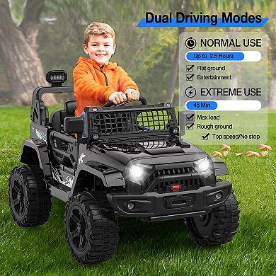12V Kids Electric Ride-On Truck with Remote Control and Bluetooth Music