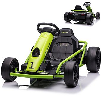 24V Kids Electric Drifting Go Kart Racing Car with Metal Frame and Music
