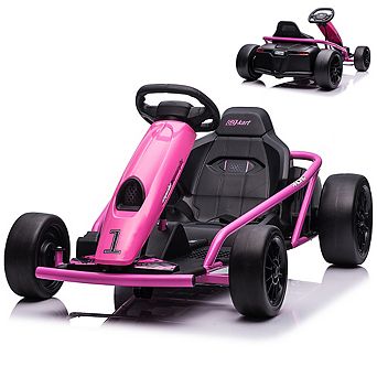 24V Kids Electric Drifting Go Kart Racing Car with Metal Frame and Music