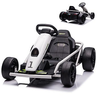24V Kids Electric Drifting Go Kart Racing Car with Metal Frame and Music