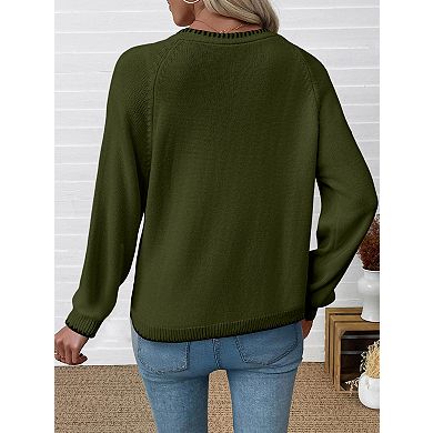 Women's V Neck Long Sleeve Cardigan Tie Closure Lightweight Sweaters