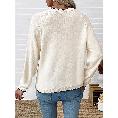 Women's Lightweight V Neck Long Sleeve Cardigan Tie Closure
