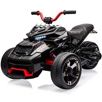 12V Kids Electric ATV Ride-On Quad with Dual Motors, Forward/Reverse and Music