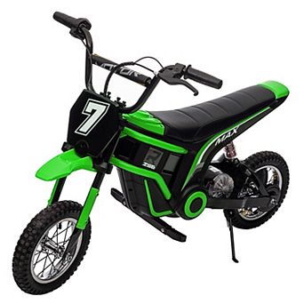 24V Kids Electric Dirt Bike 350W Off-Road Motorcycle with Suspension and 3 Speeds