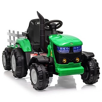 12V Kids Electric Ride On Tractor Farm Toy with 35W Dual Motors and Music