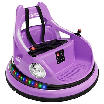 12V Kids Bumper Car with Parent Remote Control, 360 Spin, Lights and Music