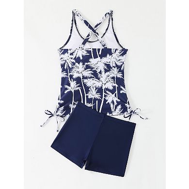 Women's 2 Piece Swimsuit Tankini with Shorts Summer Swimwear