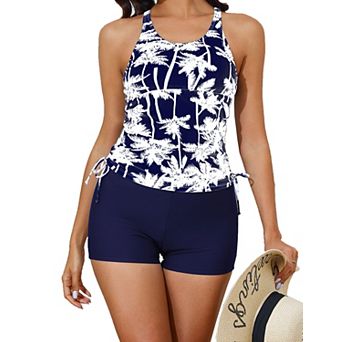 Women's 2 pc Swimsuit Tankini with Shorts Summer Swimwear