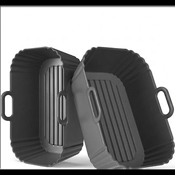 2-Pack Silicone Air Fryer Liners, Reusable, Heat-Resistant, Non-Stick
