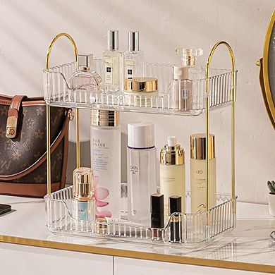 2-Tier Clear Countertop Organizer, Multi-Purpose Storage Shelf