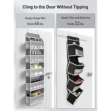 Over Door Hanging Organizer with 5 Bins and 10 Side Pockets set of 2