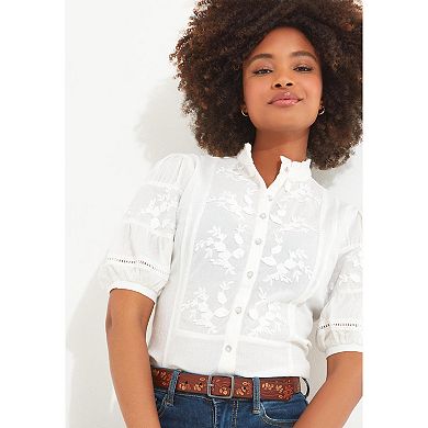 Joe Browns Women's Plus Size Lace Embroidered Blouse