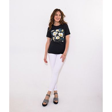 Joe Browns Women's Plus Size Cotton Slub Graphic Tee