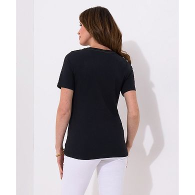 Joe Browns Women's Plus Size Cotton Slub Graphic Tee