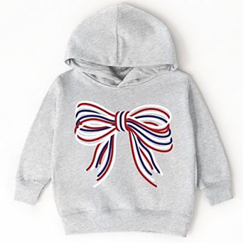 The Juniper Shop Patriotic Layered Bow Toddler Hoodie