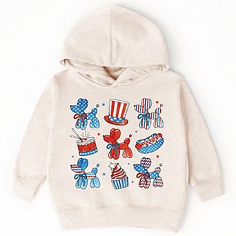 The Juniper Shop Patriotic Balloon Animal Chart Toddler Hoodie