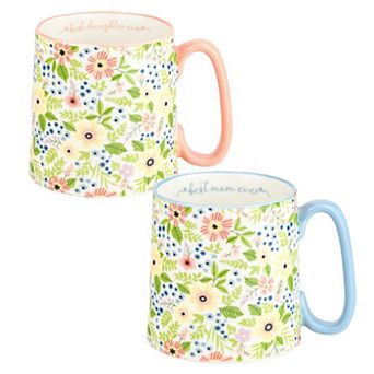 10 Strawberry Street Bella Floral Coffee Mug Set of 2
