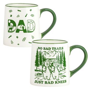 10 Strawberry Street Ari Nature Dad Coffee Mug Set of 2