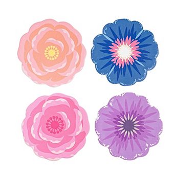 10 Strawberry Street Flower Coasters Set of 4