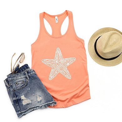 Starfish Mandala - Women's Graphic Racerback Tank Top