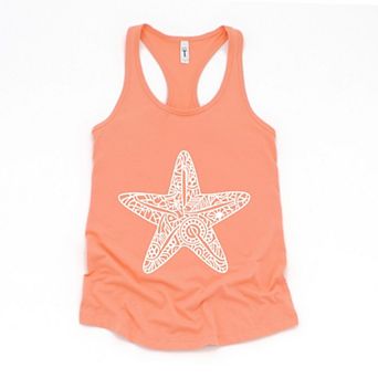 Starfish Mandala - Women's Graphic Racerback Tank Top