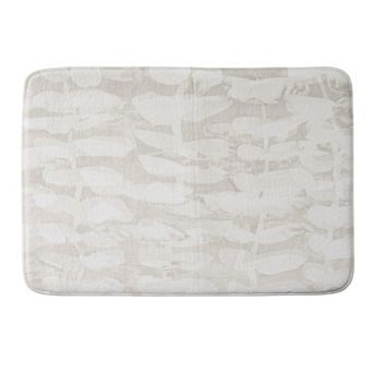 Society6 Floralesque Neutral Memory Foam Bath Mat