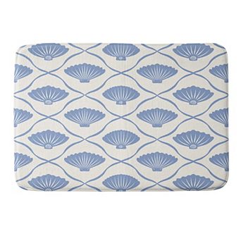 Society6 Coastal Seashells Memory Foam Bath Mat
