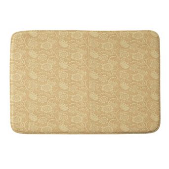 Society6 Floral Pattern Memory Foam Bath Mat