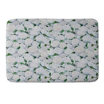Society6 Hydrangea Garden Memory Foam Bath Mat