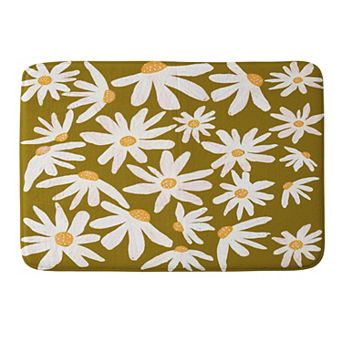 Society6 Floral Memory Foam Bath Mat