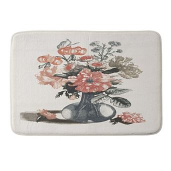 Society6 Flowers in Vase Memory Foam Bath Mat