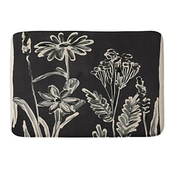 Society6 Wildflowers Memory Foam Bath Mat