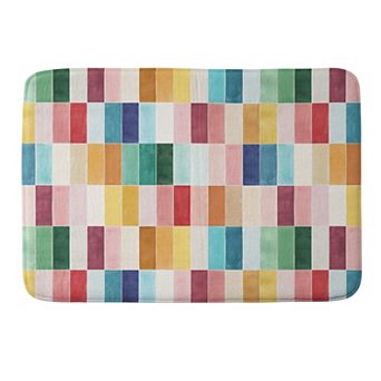 Society6 Colorful Tiles Memory Foam Bath Mat