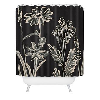Society6 Minimalist Wildflowers Shower Curtain