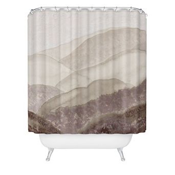 Society6 Japandi Mountains Shower Curtain