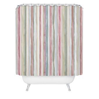 Society6 Nostalgia Summer Stripes Shower Curtain
