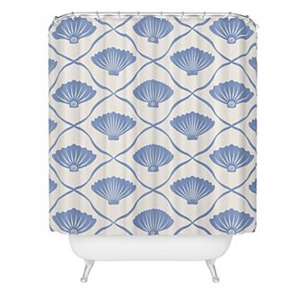 Society6 Coastal Ocean Seashells Shower Curtain
