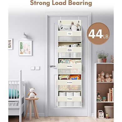 5-Shelf Over-the-Door Organizer, Hanging Storage for Bedroom & Nursery set of 2