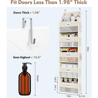 5-Shelf Over-the-Door Organizer, Hanging Storage for Bedroom & Nursery set of 2