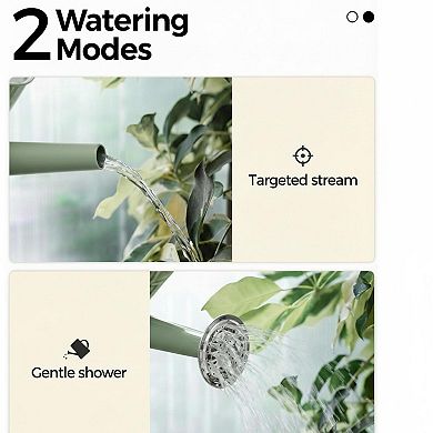 Stainless Steel Watering Can Detachable Spout Ergonomic Handles Durable Decorative